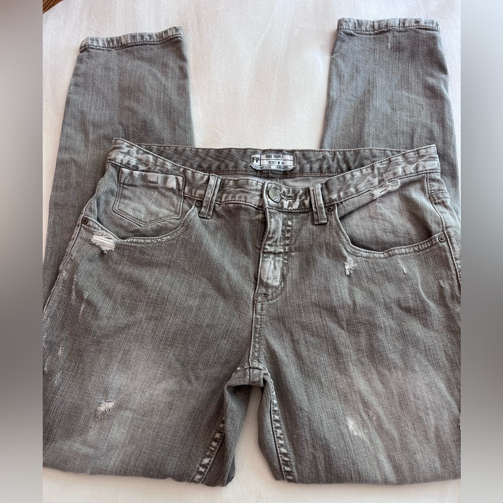 Free People Light Gray Denim size 30